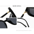 Neue Retro-Sonnenbrille mit großem Rahmen für Männer und Frauen mit rundem Gesicht Sonnenbrille elegante Street-Shooting-Brille s21155